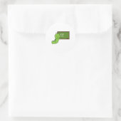 Sticker Rond Caterpillar en tant qu'enseignant avec tableau noi (Sac)