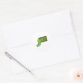 Sticker Rond Caterpillar en tant qu'enseignant avec tableau noi (Enveloppe)
