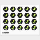 Sticker Rond Caterpillar Funny Bug Pun Dark BG (Feuille)