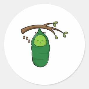 Sticker Rond Caterpillar sur arbre