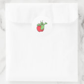 Sticker Rond Caterpillar with Apple (Sac)
