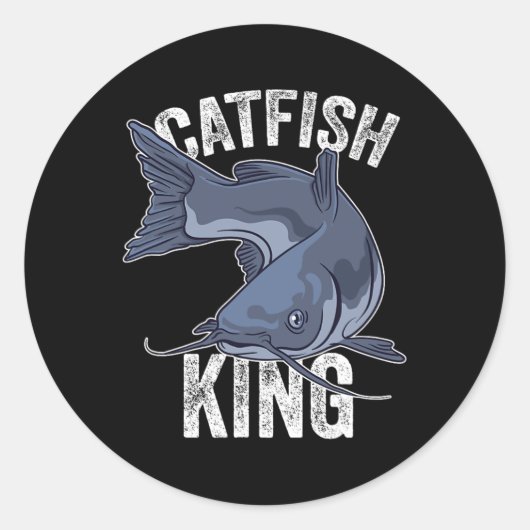 Sticker Rond Catfish King Catfish Pêche pêche (Devant)