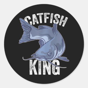 Sticker Rond Catfish King Catfish Pêche pêche