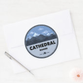 Sticker Rond Cathedral Range California Camping (Enveloppe)