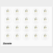 Sticker Rond Catholic Church Tropical Wedding (Feuille)