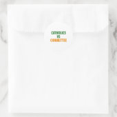 Sticker Rond Catholiques contre comités  (Sac)