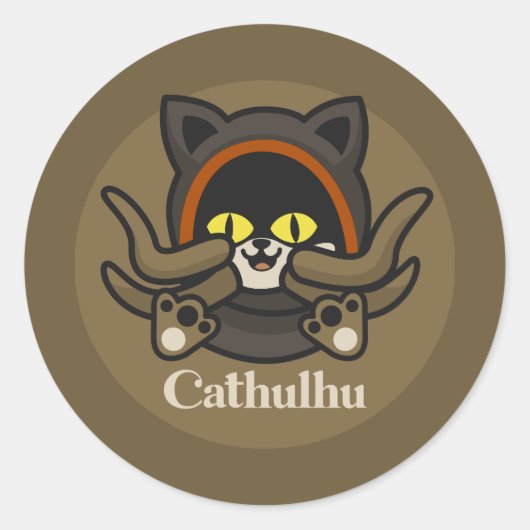 Sticker Rond Cathulhu (Devant)