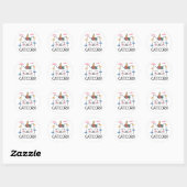 Sticker Rond Caticorn Unicorn chaton chaton (Feuille)