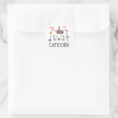 Sticker Rond Caticorn Unicorn chaton chaton (Sac)