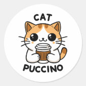 Sticker Rond Catpuccino 2 (Devant)