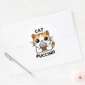 Sticker Rond Catpuccino 2 (Enveloppe)