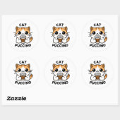 Sticker Rond Catpuccino 2 (Feuille)