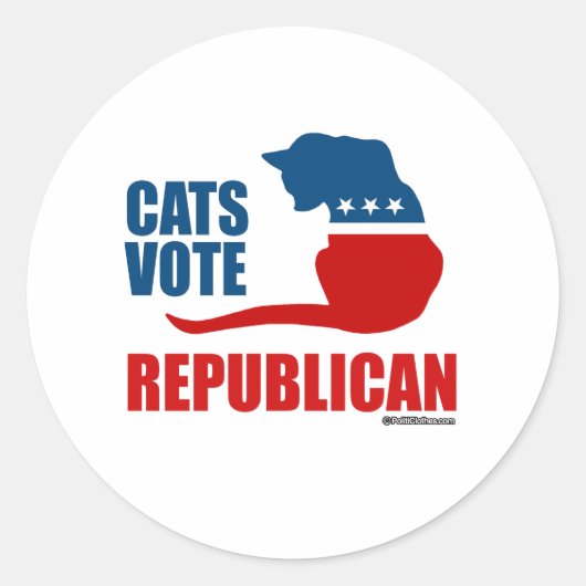 STICKER ROND CATS VOTE RÉPUBLICAIN (Devant)