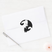 Sticker Rond Cats yin yang (Enveloppe)