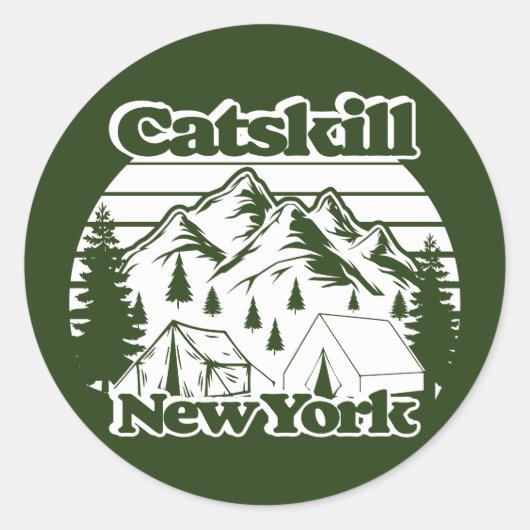 Sticker Rond Catskill New York (Devant)