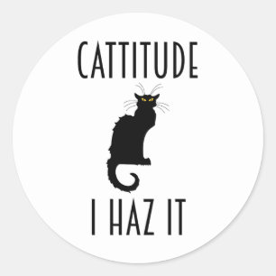 Sticker Rond Cattitude - Je l'ai lu