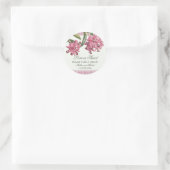 Sticker Rond Cattleya Pink Orchid Wedding Favor (Sac)