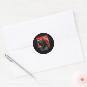 Sticker Rond Catzilla - Drôle Amoureux des chats Kitten Kitty S (Enveloppe)