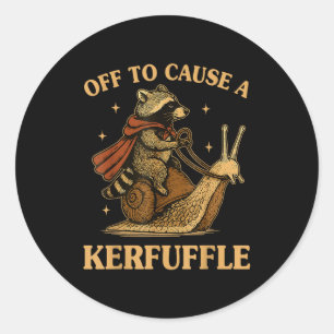 Sticker Rond Cause de perturbation Raton laveur Weirdcore