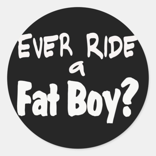 Sticker Rond Cavalier Fat Boy (Devant)