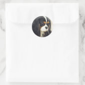 Sticker Rond Cavalier King Charles Spaniel (Sac)