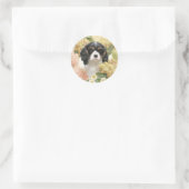 Sticker Rond Cavalier King Charles Spaniel (Sac)