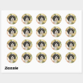 Sticker Rond Cavalier King Charles Spaniel (Feuille)