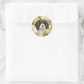 Sticker Rond Cavalier King Charles Spaniel (Sac)