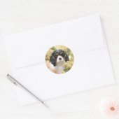 Sticker Rond Cavalier King Charles Spaniel (Enveloppe)
