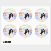 Sticker Rond Cavalier King Charles Spaniel (Feuille)