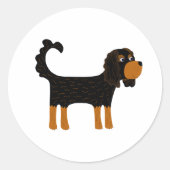 Sticker Rond Cavalier King Charles Spaniel Chien (Devant)