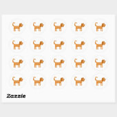 Sticker Rond Cavalier King Charles Spaniel Chien (Feuille)