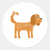 Sticker Rond Cavalier King Charles Spaniel Chien (Devant)