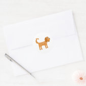 Sticker Rond Cavalier King Charles Spaniel Chien (Enveloppe)