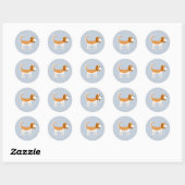 Sticker Rond Cavalier King Charles Spaniel Chien (Feuille)