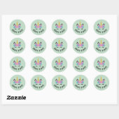 Sticker Rond Cavalier Licorne Sage Vert (Feuille)