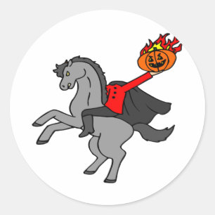 Sticker Rond Cavalier sans tête