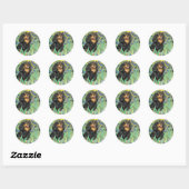 Sticker Rond Cavalier (TC) - Iris (Feuille)