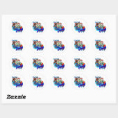 Sticker Rond Cawt in da Riptide (Feuille)