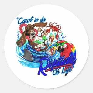 Sticker Rond Cawt in da Riptide