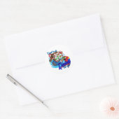 Sticker Rond Cawt in da Riptide (Enveloppe)