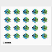 Sticker Rond CC Cross Country - Parce que je peux ! ! (Feuille)