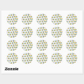 Sticker Rond CD disc repeating background (Feuille)