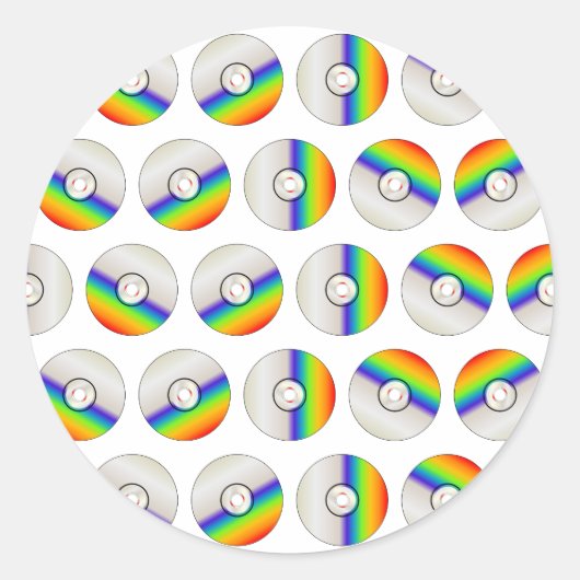 Sticker Rond CD disc repeating background (Devant)