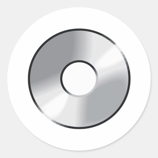 Sticker Rond cd disque compact (Devant)