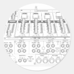 Sticker Rond CDJ-1000 pionnier installé - jockey de disque du