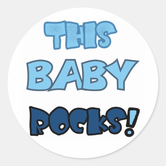 Sticker Rond Ce Bébé Rocks (Devant)