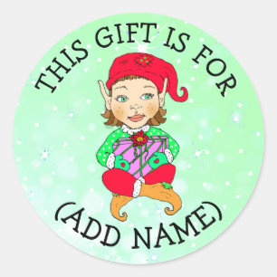 Sticker Rond Ce cadeau est pour (ajoutez le nom) l'étiquette d