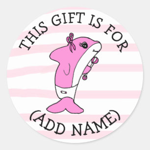 Sticker Rond Ce cadeau est pour (ajoutez le nom) l'étiquette d