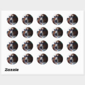 Sticker Rond Ce chien de chien est un kat kool (Feuille)